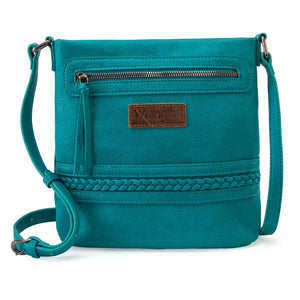 WG97G-9360 Wrangler Braided Concealed Carry Crossbody - Turquoise